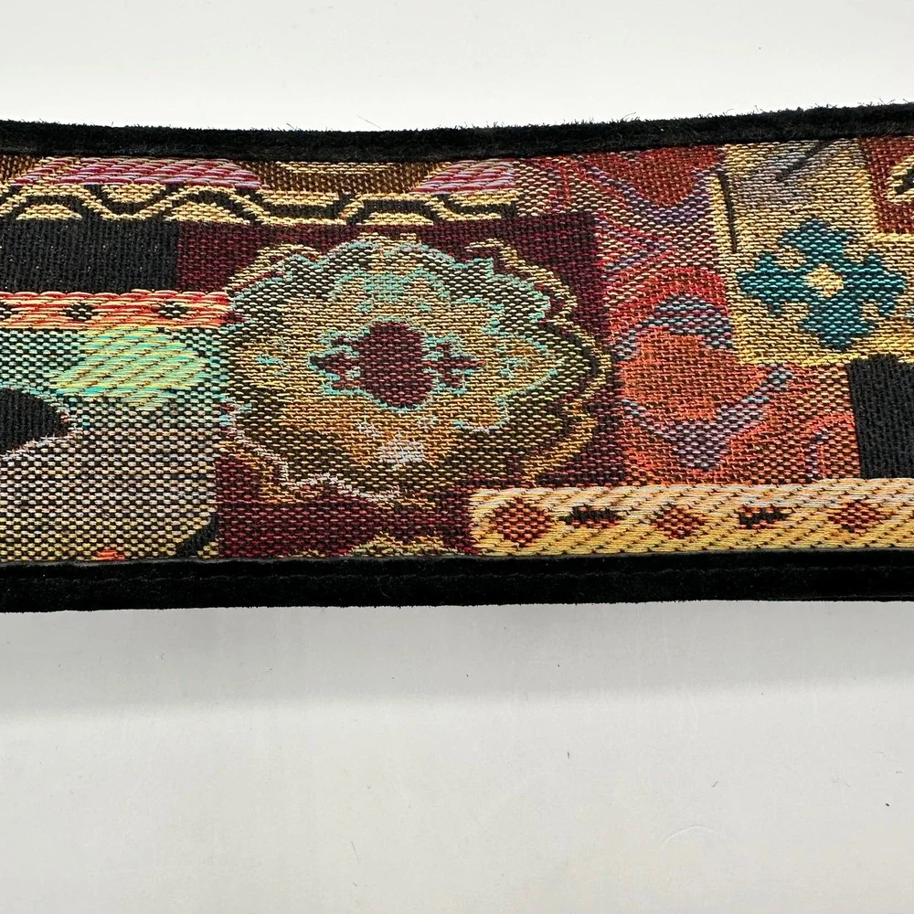 EXPRESS Vintage Tapestry Suede Wide Belt Made in‎ Italy Size S